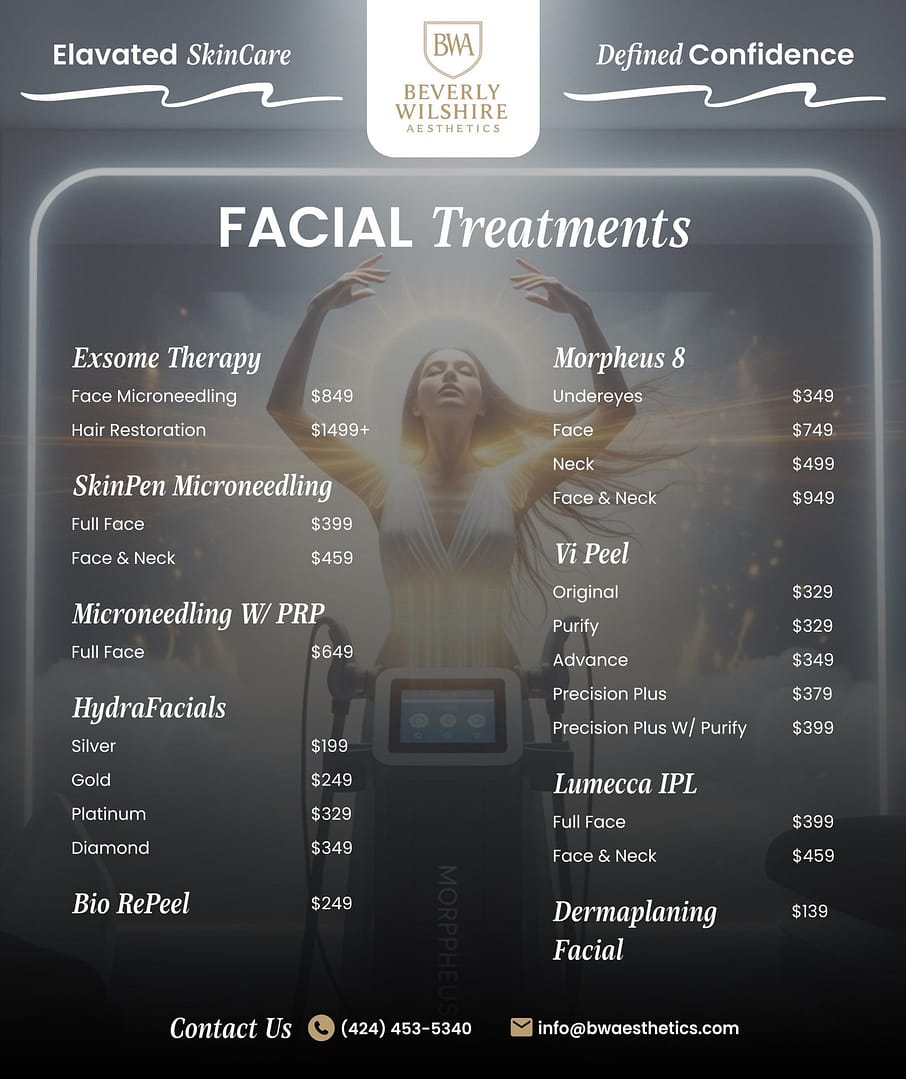 beverly wilshire aesthetics treatment menu